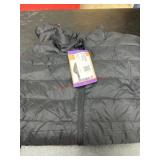 Black Quilted Jacket with Zipper Closure