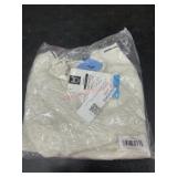 White Crew Neck Pullover, Size Large