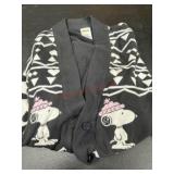 Gray and White Cardigan Featuring Snoopy