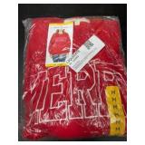 Red Medium Sweater with Block Letter Design