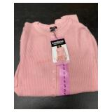Pink Express Button-Up Cardigan, Size S