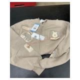 Zip-Up Hoodie Featuring Cartoon Bear Design