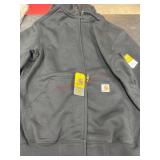 Carhartt Black Full-Zip Hooded Sweatshirt, Medium