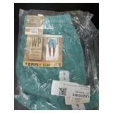 Green Terry Cloth Shorts, Size S