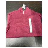 Red Quarter-Zip Pullover Sweater