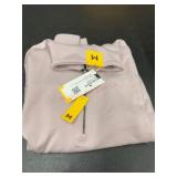 Quarter-Zip Pullover, Size M, Pink