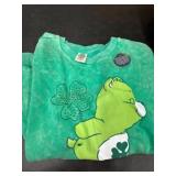 Green Shirt With Bear and Shamrock Design