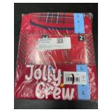 Red Pajama Set With Festive Theme