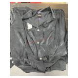 Black Button-Up Long-Sleeved Blouse