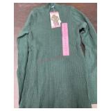Green Long-Sleeve Sweater Dress