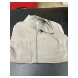 Womens Large Beige Full-Zip Jacket