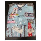 Light Blue Racing-Themed Shirt, Size XS