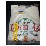 Holiday-Themed White Sweatshirt (Size M)
