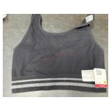 Gray Tank Top With Stripe Detail