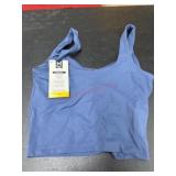 Blue Tank Top With Scoop Neckline