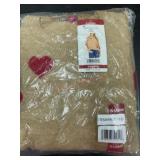 Beige Sweater with Red Hearts, Size XL