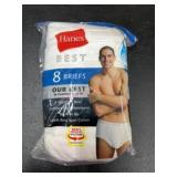 Hanes Men's 8 Briefs in White