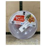 Clear 9-Inch Plastic Plates, Pack of 45