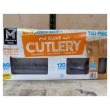 Clear Plastic Cutlery Set, 360 Pieces