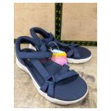 Skechers Navy Strap Sandals, Size 8