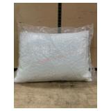 Quilted White Pillow with Protective Cover