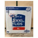 WinCup White Plastic Drink Lids, 8 oz, 1000 ct