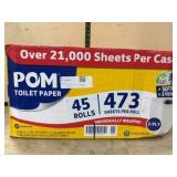 Pom Toilet Paper, 45 Rolls, 2-Ply
