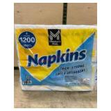 Pack of 1200 White Paper Napkins