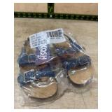 Navy Buckle Sandals, Size 7
