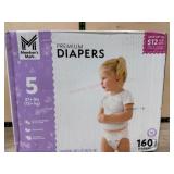 160 Premium Size 5 Diapers