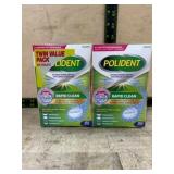 Twin Pack of Polident Rapid Clean Dental Tablets