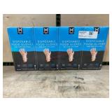 Disposable Food Gloves, One Size, 4 Packs of 500