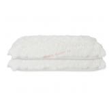 White Plush Faux Fur Throw Blanket