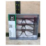 3 Reading Glasses +1.25 Strength