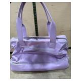 Purple Weekender Bag with Zip Closures