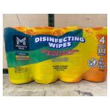 Pack of Disinfecting Wipes - 4 Pack, 312 Wipes