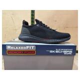 Men's Black Work Sneakers by Skechers, Size 8