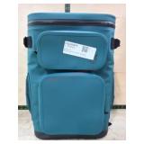 Teal Insulated Backpack Cooler With Pockets