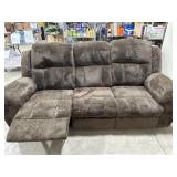 Dual reclining fabric sofa