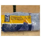 Blended Commercial Mop Heads, 2-Pack