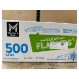 Clear Plastic Lids for Cups, 500-Count