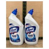 Two Lysol Power Toilet Cleaning Gel Bottles
