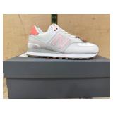 Pink and White Lace-Up Sneakers, Style WL574IPK