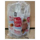 Clear Plastic Cups, 16 Fl Oz (132 Count)