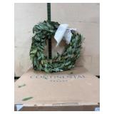 Decorative Bay Leaf Wreath with Ribbon