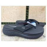 Skechers Black Foam Sandals, Size 9