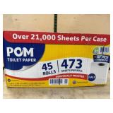 Pom Toilet Paper, 45 Rolls, 2-Ply
