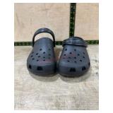 Men's Black Clog-Style Slip-On Shoes, Size 10