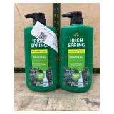 Two Irish Spring Body Wash Bottles, Original Scent