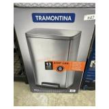 Tramontina 13 gallon trash can  - dented